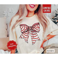 Christmas Cake Bow Shirt Holiday Tshirt,  Women's Holiday Tee, Christmas Crewneck, Coquette Christmas Tee, Gift for Her