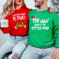 Christmas Couples Pregnancy Announcement Sweatshirt Christmas Holiday Gender Reveal Gift for Expecting Matching Baby Shower Crewneck