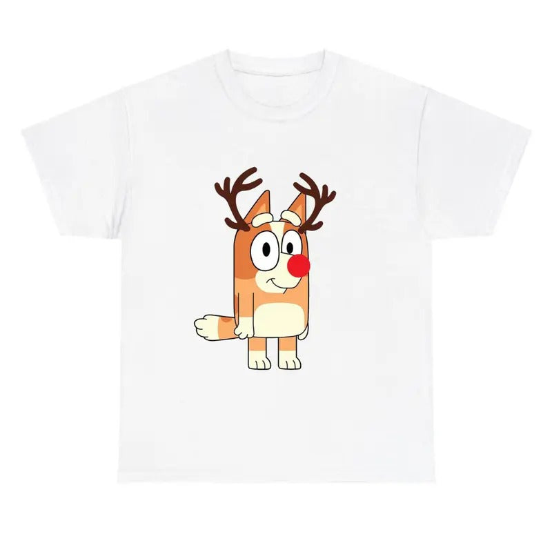 Christmas Cute Blueyyy Reindeer Shirt, Funny Shirt