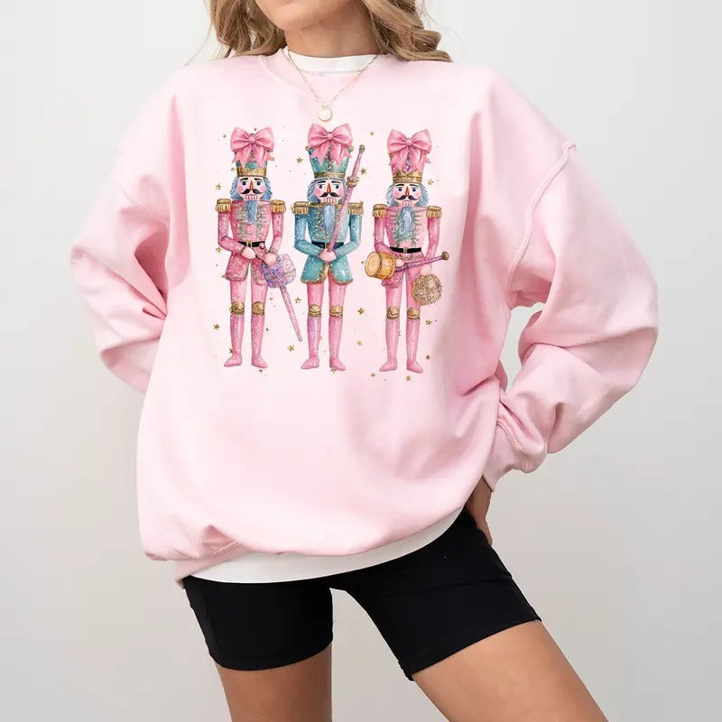Christmas Nutcracker Sweatshirt, Nutcracker Christmas T-shirt, Merry Christmas sweatshirt, Cute Nutcracker Holiday Top Hoodie, Gift 2024