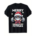 Christmas Santa Xmas Fitness Ugly Christmas Merry Fitmas T-Shirt - 220g made in usa