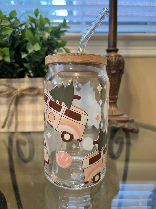 Christmas Van Libby Glass