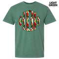 Christmas Watercolor Monogram Comfort Colors T-Shirt 'NLB'