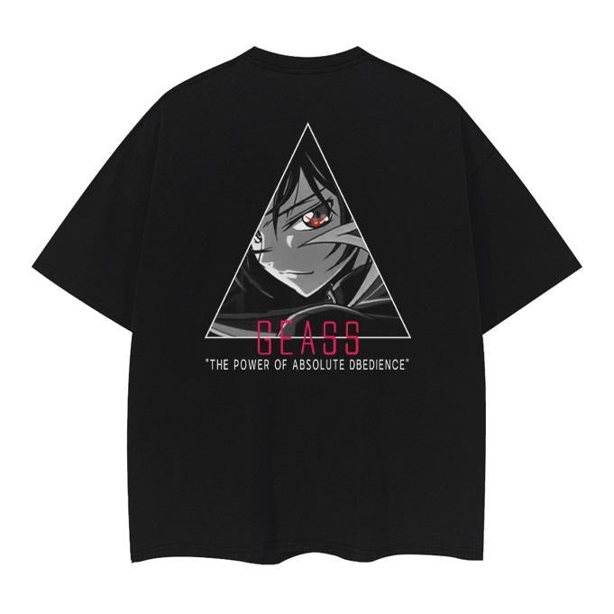 Code Geass "Lelouch" Vintage Oversized Tee Anime T-shirt 100% Cotton Original Design Men's Top Streetwear Casual Menswear Tshirt