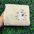 Coffee ghost embroidered sweater