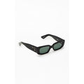 Colour Range Women's Black Y2K Skinny Square Sunglasses