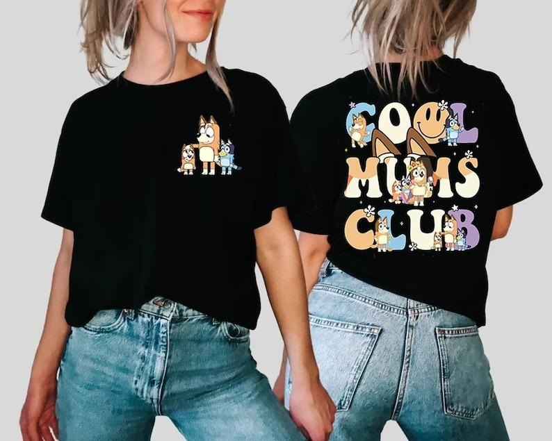 Cool Moms Club Shirt, Bluey Family Sweatshirt, Bluey Mum Gift, Mom Shirt, Mom Birthday Gift, Bluey Mum Shirts, Mother's Day Gift Tees
