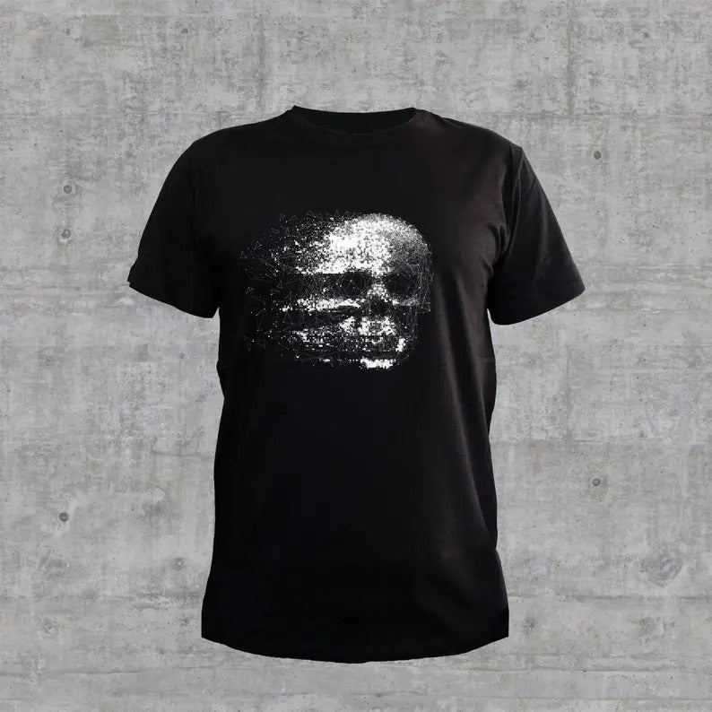 Cool Skull shirt, Unisex halloween Skull shirt, horror tshirt Made in USA