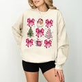 Coquette Pink Christmas Sweatshirt, Pink Santa Claus Sweater, Christmas Coquette T-Shirt, Holiday Winter Shirt, Christmas Gift