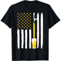 Craft Beer American Flag USA 4th July Brewery T-Shirt  made in us