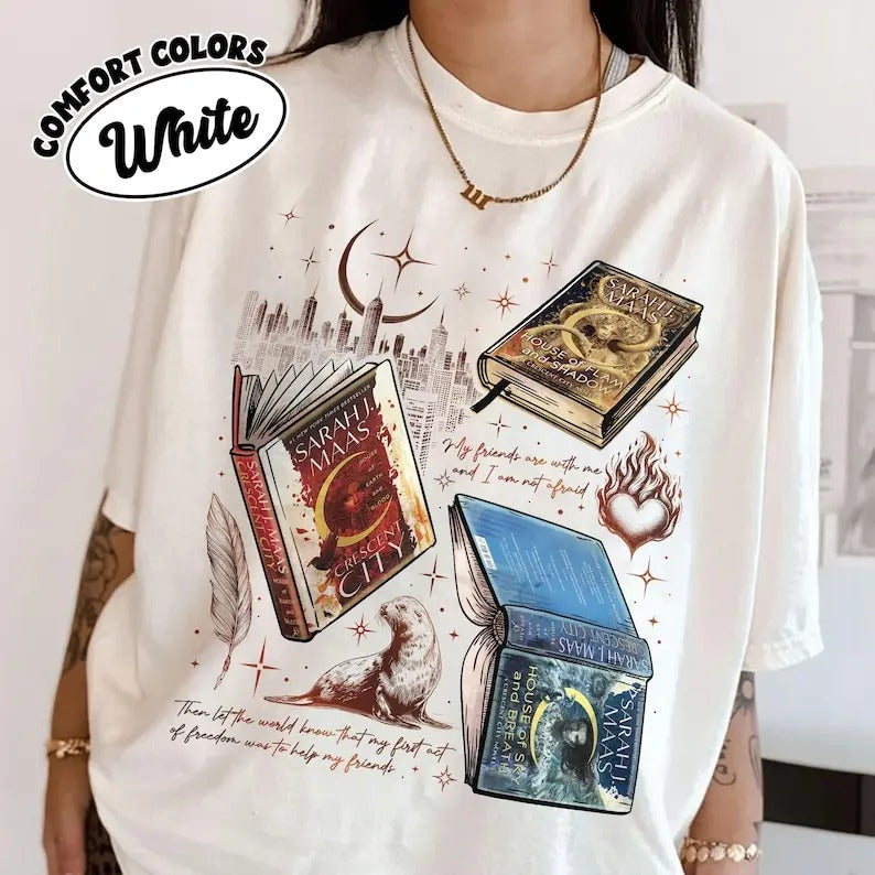 Crescent City Fan Shirt, Lunathion Light It Up Shirts, SJM Inspired TShirt, fourth wing, blue collar men gifts, Gift For Book Lover,