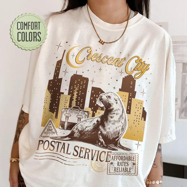 Crescent City Postal Service  Trendy T-Shirt, Starborn Shirt Design, Crescent City Fan Merch, Bookish Gift,SJM Merch, Bryce Quinlan