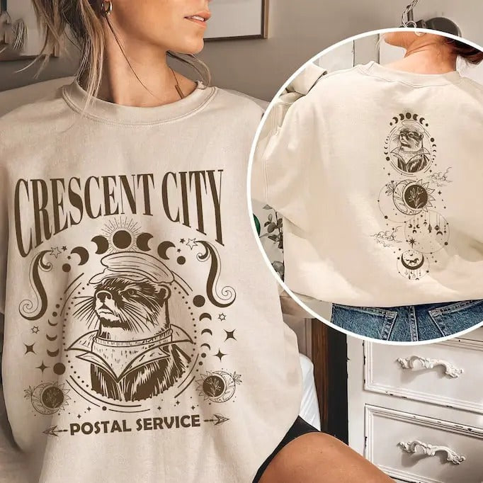 Crescent City Postal Service sweatshirt, House of Earth and Blood, Crescent city otter, SJM Merch, Crescent City, SJM sweatshirt, Lunathion