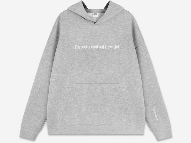 Cry A Lot (Wipe Tears Here) Hoodie DRG Grey