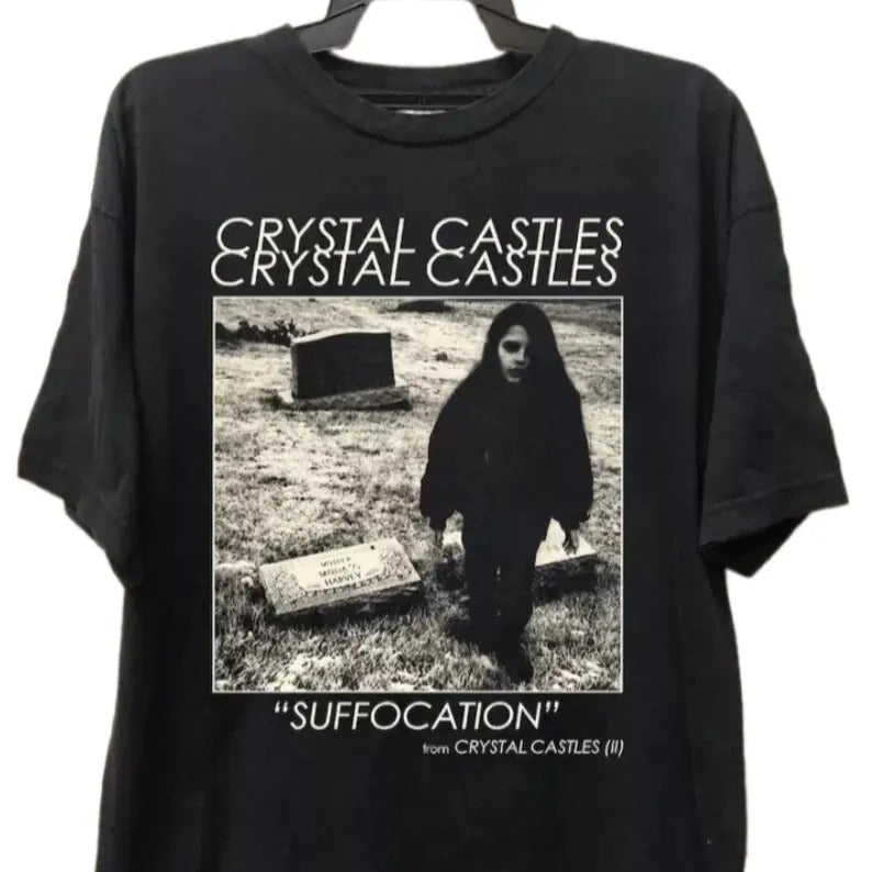 Crystal Castles 90s Music Band T-Shirt Unisex Classic Graphic Tee Hoodie, Sweatshirt | GrindPrints.com