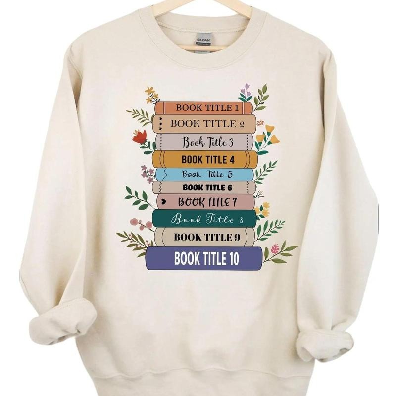 Custom Book Sweatshirt, Bookish Personalized Sweater, Bookish Gift Idea, Book Lover Gift Idea, Cute Bookworm Hoodie