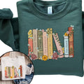Custom Bookshelf Sweatshirt, Personalized Book Crewneck, Gift for book lover