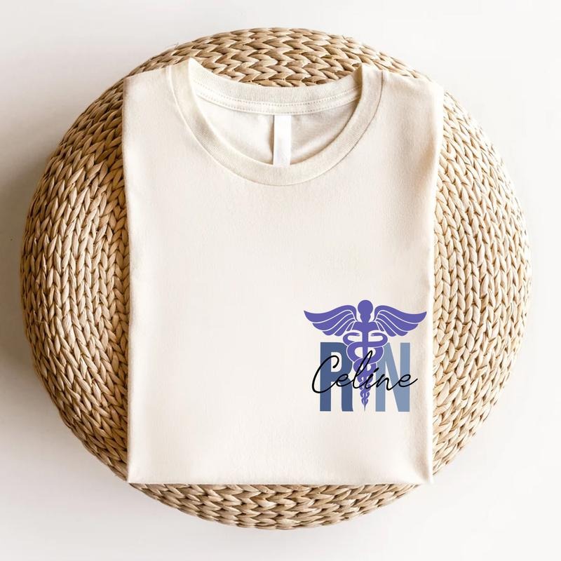 Custom RN T-shirt, Personalized Registered Nurse Shirt, Gift for Nurse, Nursing Tee, Future Nurse Gift