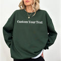 Custom Text Sweatshirt, Personalized Crewneck, Your Text Here Pullover, Custom Made Sweaters, Customized Gift Ideas for Girls, Holiday Womenswear