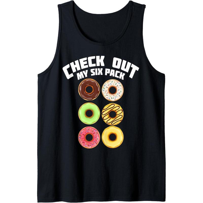 Cute Check Out My Six Pack Doughnut Abs Art Tank Top