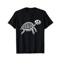 Cute Halloween Turtle Skeleton Tortoise Fossils Archeologist Men Women T - Shirt, 100% Cotton, Gifts for Friends Who Love Archaeology, S - XXXL, Black made in usastyle{n002}2