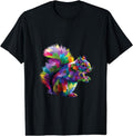 Cute Rainbow Squirrel Vibrant Forest Squirrel Tribute T-Shirt | Unisex Cotton Tee, Short Sleeve, Size S-5XL
