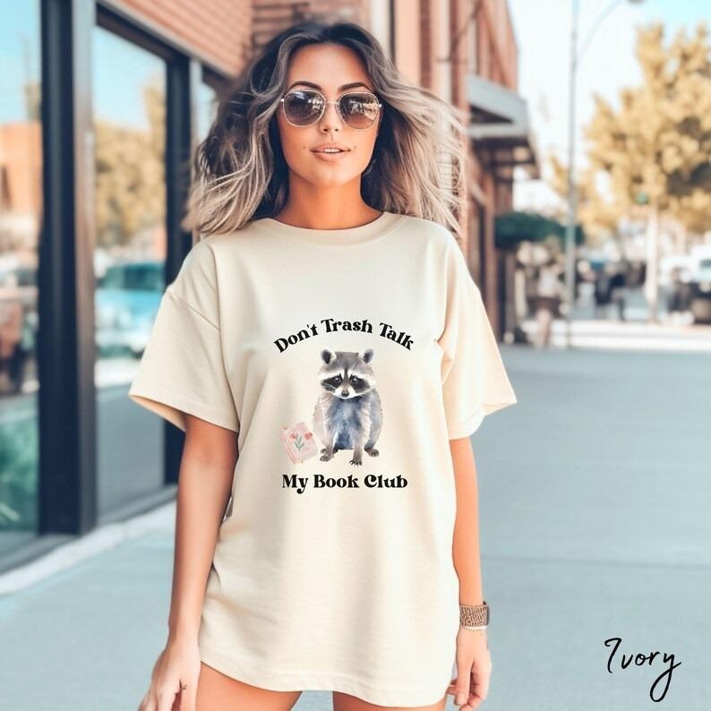 Cute Reading Shirt Raccoon Shirt Romantasy Reader Trash Panda Comfort Colors Funny Bookish Shirt Banned Books Shirt Trending Now Cool Stuff