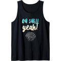 Beach Attire / Shell Yeah Saying / Cute Seashell Design Tank Top Made in USA