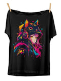 Cyberpunk Anime Girl T-Shirt | Futuristic Techwear, Harajuku Clothing | Kawaii Manga Shirt