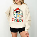 Daddy Blueys Christmas Sweatshirt, Family Matching Holiday Shirts, Dad and Mum Blueys Designs, Merry Blueys Sweatshirt, Christmas Gift,  Cute Blueys Holiday Sweatshirt