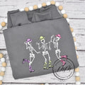 Dancing Cowboy Skeleton Embroidered Sweatshirt