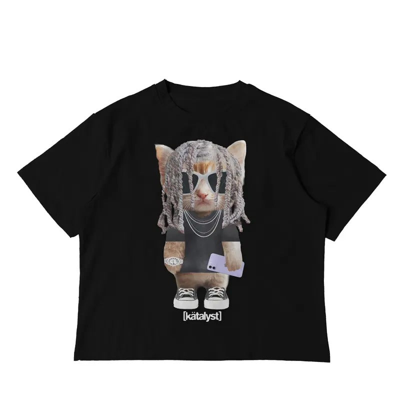 Destroy Lonely Kitty Tee Boxy Crop