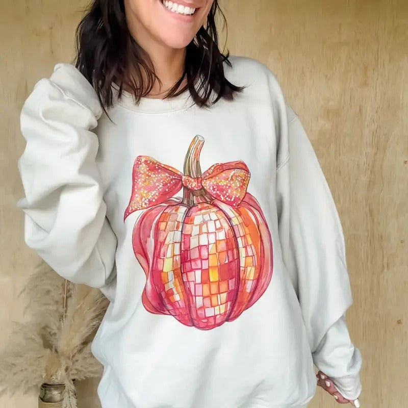 Disco Pumpkin Graphic Top