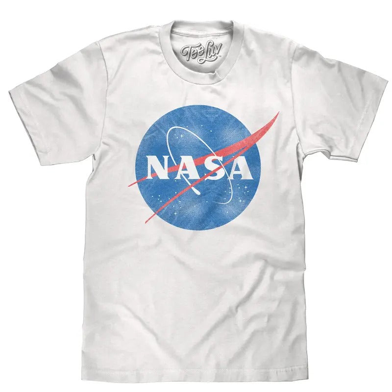 Distressed NASA Logo T-Shirt - White