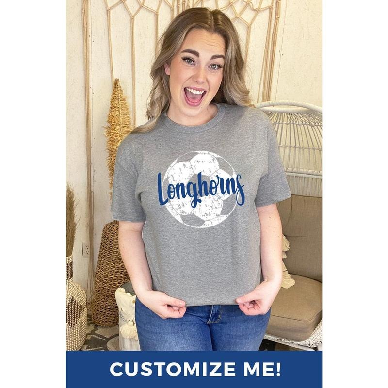 Distressed Soccer with Personalization T-Shirt