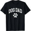 Dog Dad - Distressed Design Style - Funny Dog Paw - Classic T-Shirt Made in USA