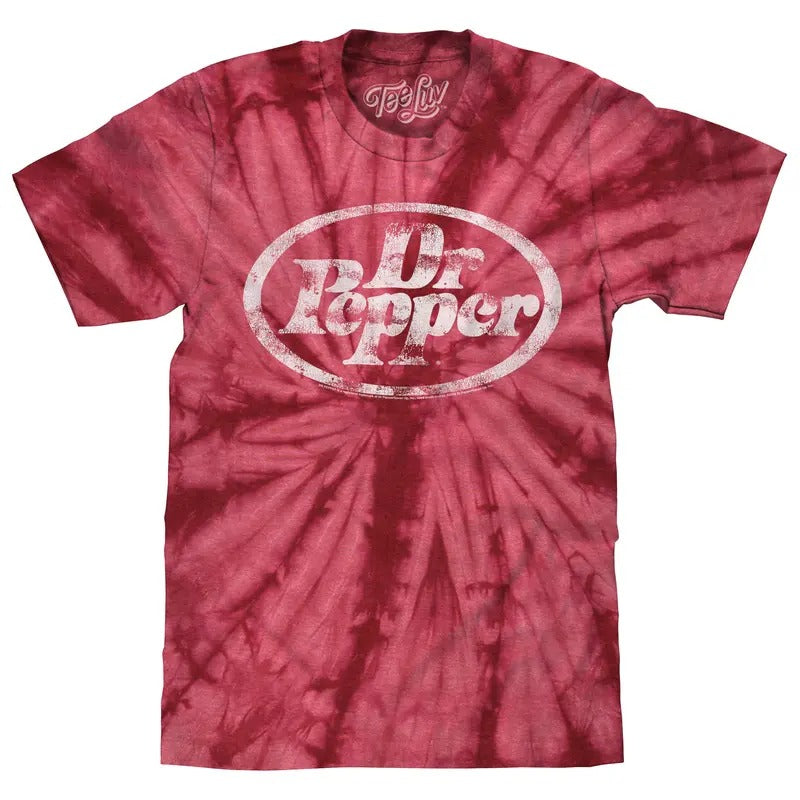 Dr. Pepper Tie Dye T-Shirt - Crimson Red Tie Dye