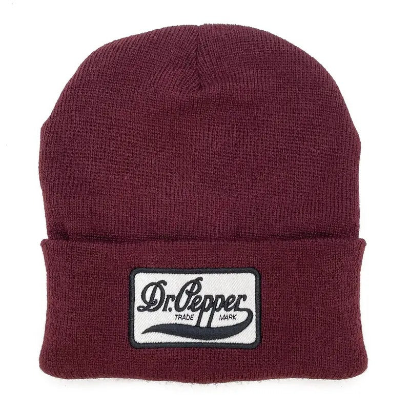 Dr Pepper Trademark Logo Beanie - Burgundy