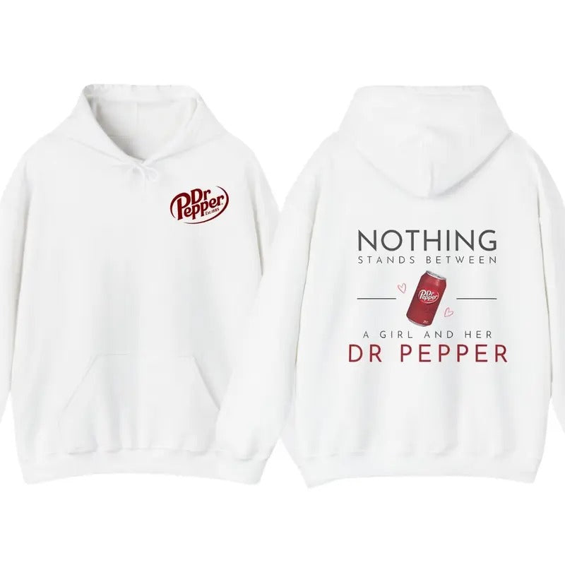 Dr. Pepper Nothing Stands Between A Girl And Her Dr Pepper Softstyle Hoodie T-Shirt,Dr. Pepper Lover For Men For Women, Trendy Hoodie