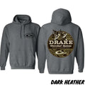 Drake Waterfowl Hoodie, Signature Waterfowl Systems Design with Flying Birds, Ideal for Duck Hunting Fans, Built for Durability and Comfort