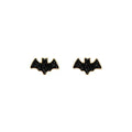 Druzy Bat Stud Earrings
