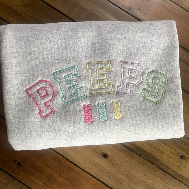 Easter bunny  with words embroidered sweatshirt, Easter sweatshirt , spring sweatshirts, Easter shirt, custom sweatshirt Sweaters Tops Womenswear