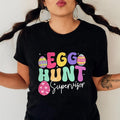 Egg Hunt Supervisor Cute Easter Tee Pure Cotton Casual Style Crew Neck Short Sleeve T-Shirt Tops Trendy for Unisex