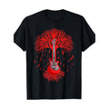 Electric Guitar Tree Musician Music T-shirt Made in USA