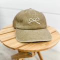 Embroidered Bow Baseball Hat
