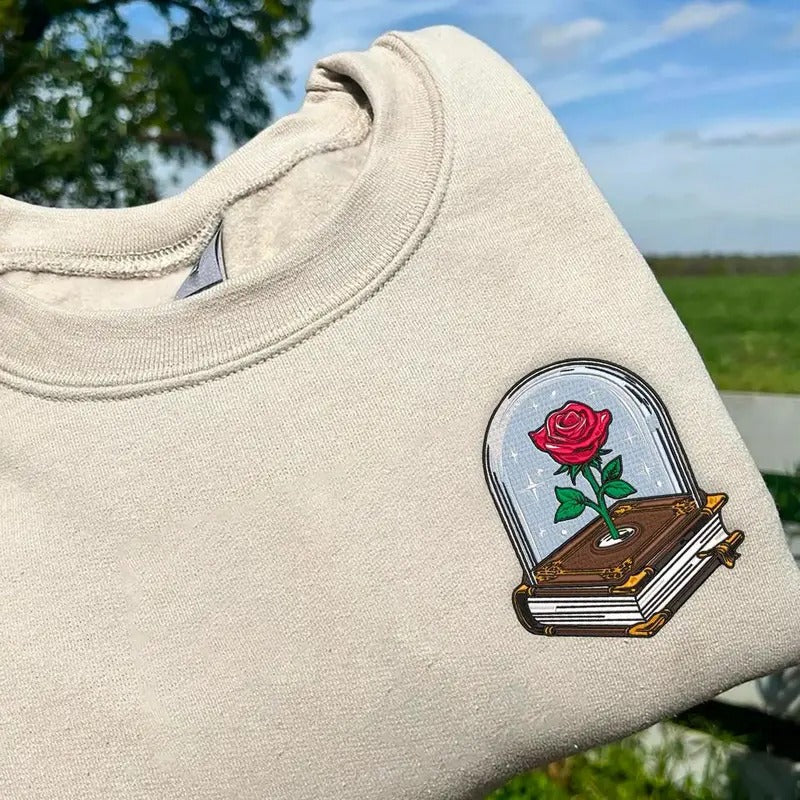 Embroidered Princess Book Sweatshirt, Reading Library Princess Shirt, Dark Romance Romantsy Fantasy Kindle Sweatshirt, Gift for Reader