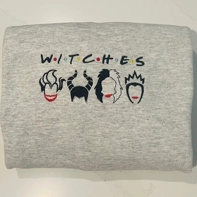 Embroidered witches sweatshirt