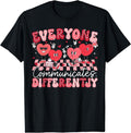 Everyone Communicates Differently Special Education Autism T-Shirt | Unisex Cotton Tee, Short Sleeve, Crewneck, Size S-5XL