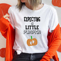 Expecting A Little Pumpkin T-Shirt, Halloween Pregnancy Announcement Shirt, Autumn Maternity Gift Tee, Thanksgiving Baby Reveal Tee, New Mom To Be Short Sleeve.