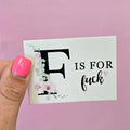 F is for Funny Sticker Decorative